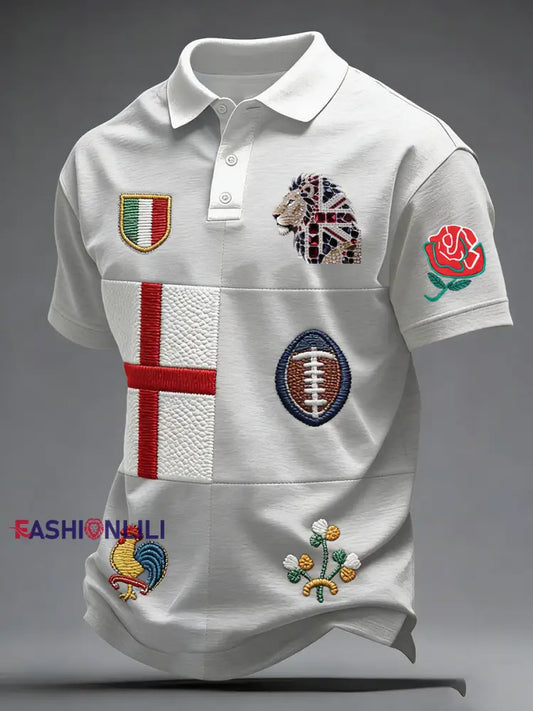 Men’s Nations of Rugby Lover Printed Casual Tops A / S