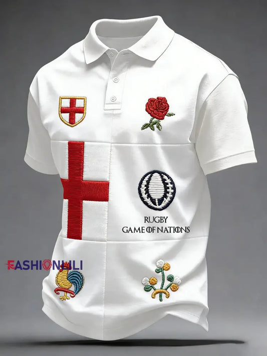 Men’s Nations of Rugby Lover Printed Casual Tops A / S