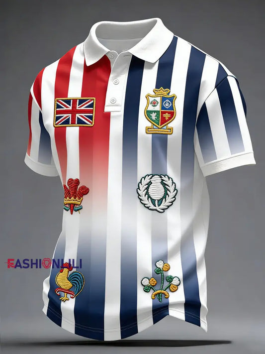 Men’s Nations of Rugby Lover Printed Casual Tops A / S