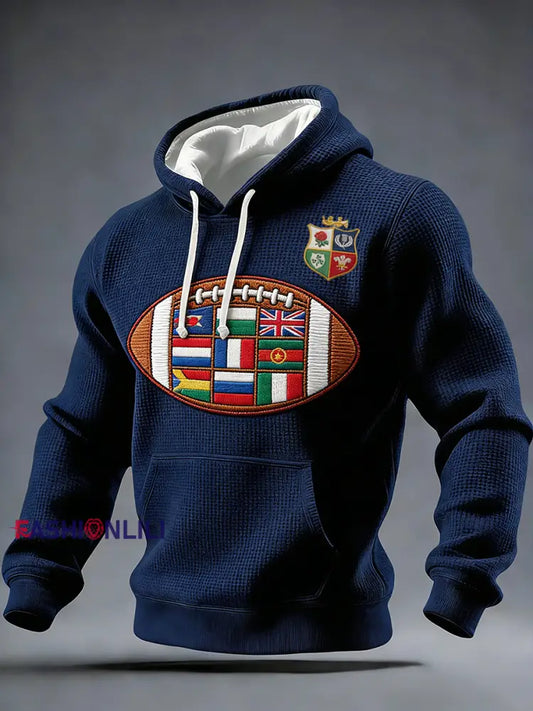 Men’s Nations of Rugby Lover Printed Hoodie A / S