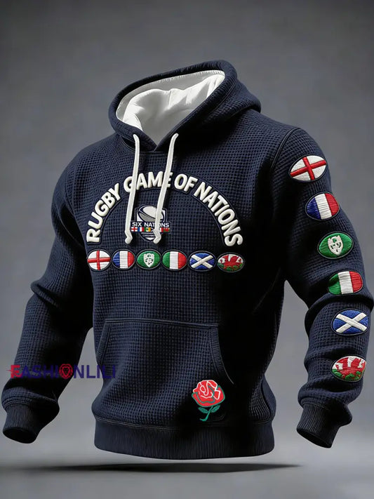 Men’s Nations of Rugby Lover Printed Hoodie A / S