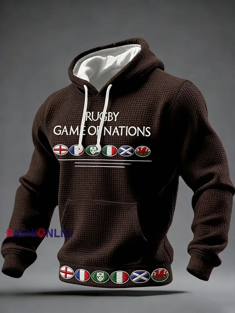 Men’s Nations of Rugby Lover Printed Hoodie A / S
