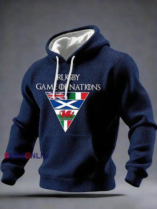 Men’s Nations of Rugby Lover Printed Hoodie A / S