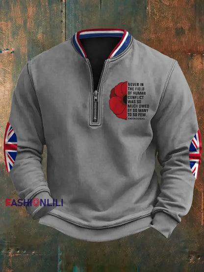 Men’s Never In The Fleld Printed Sweatshirt Gray / S