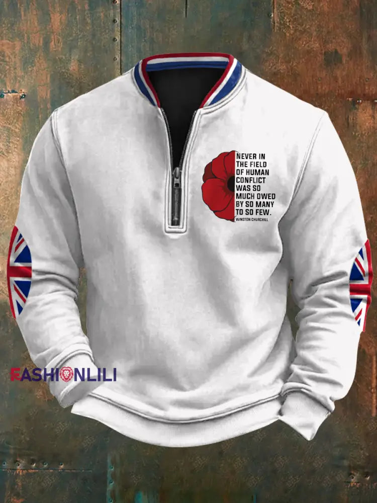 Men’s Never In The Fleld Printed Sweatshirt White / S