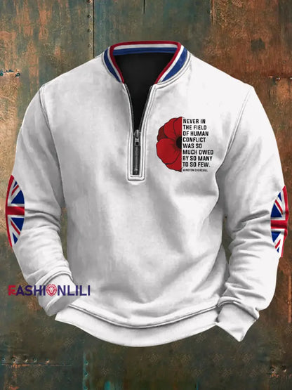 Men’s Never In The Fleld Printed Sweatshirt White / S