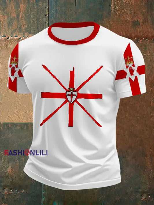 Men’s Northern Ireland Flag Casual T-Shirt White / S
