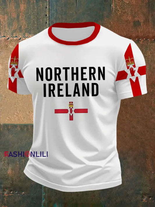 Men’s Northern Ireland Flag Casual T-Shirt White / S