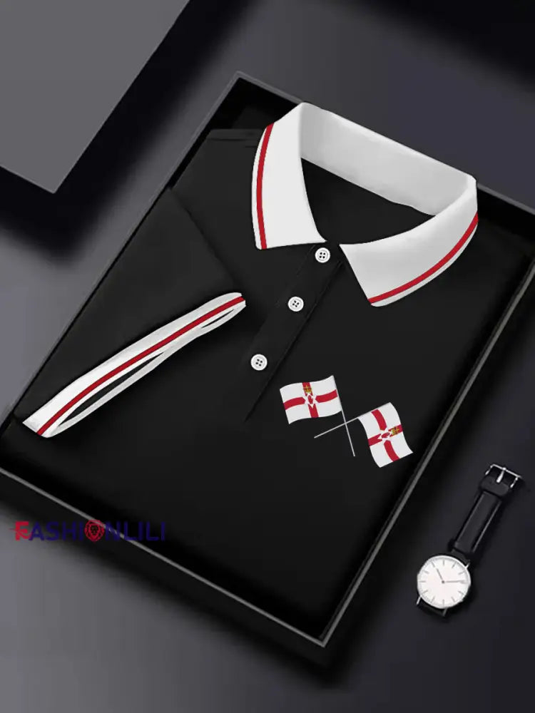 Men’s Northern Ireland inspired print T-shirt Black / S