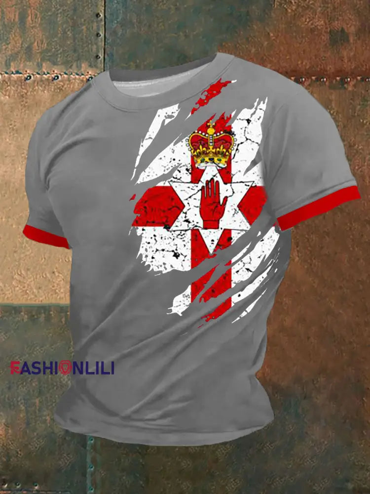 Men’s Northern Ireland Print T-Shirt Light Gray / S