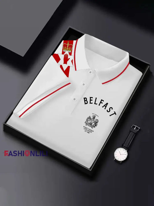 Men’s Northern Ireland Printed Casual Short Sleeve Top White / S