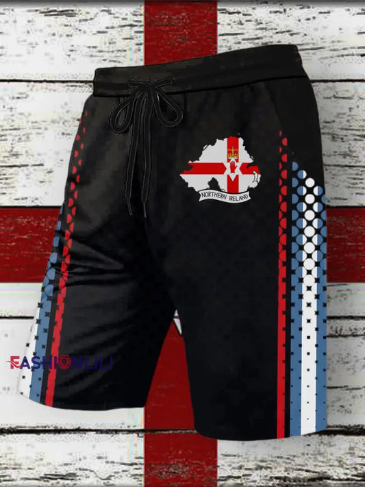 Men’s Northern Ireland Printed Drawstring Shorts Black / S