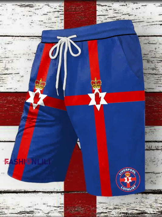 Men’s Northern Ireland Printed Drawstring Shorts Blue / S