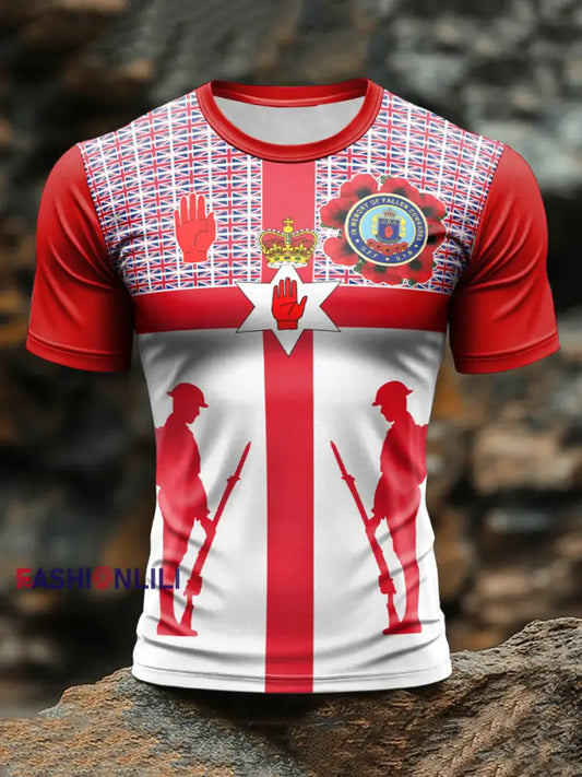 Men’s Northern Ireland Veterans Printed T-shirts Red / S