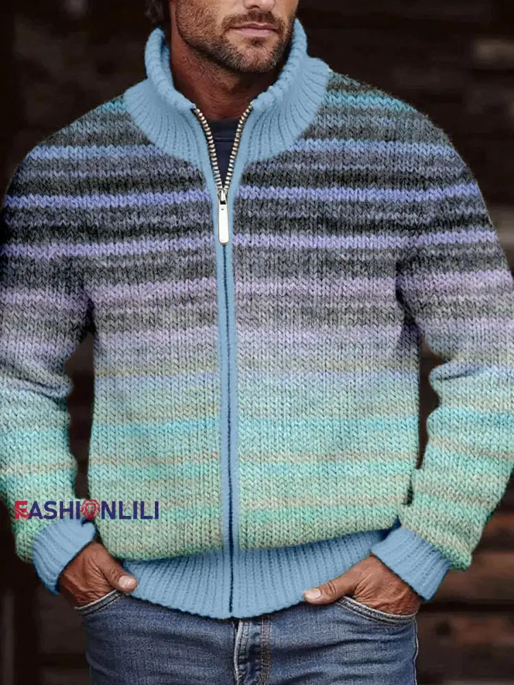 Men’s Pastel Color Cozy Knit Cardigan As picture / S