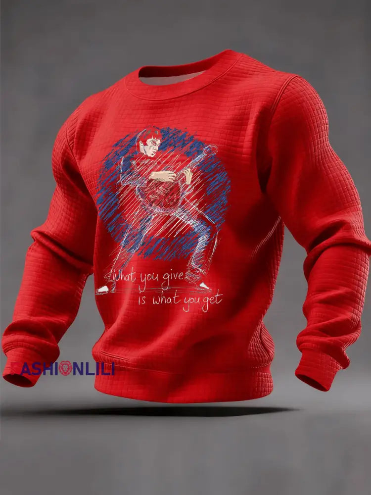 Men’s Paul Weller The Jam Checkered Cotton Hoodie Red / S