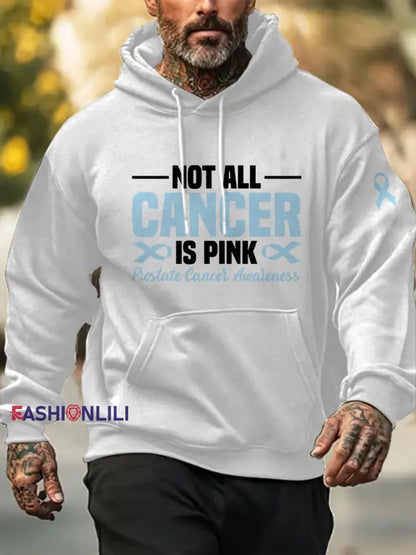 Men’s Prostate Cancer Awareness Print Casual Sweatshirt White / S