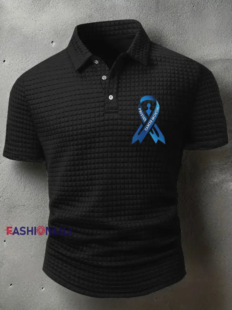 Men’s Prostate Cancer Awareness Print Casual T Shirt Black / S