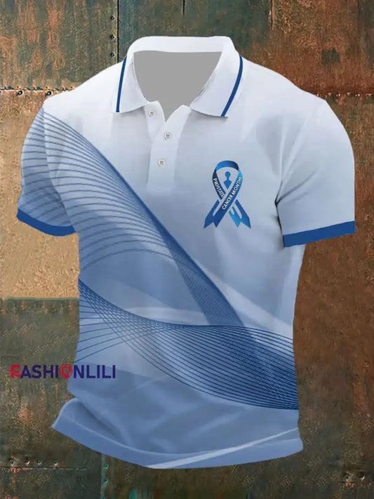 Men’s Prostate Cancer Awareness Print Casual Top Picture 1 / S