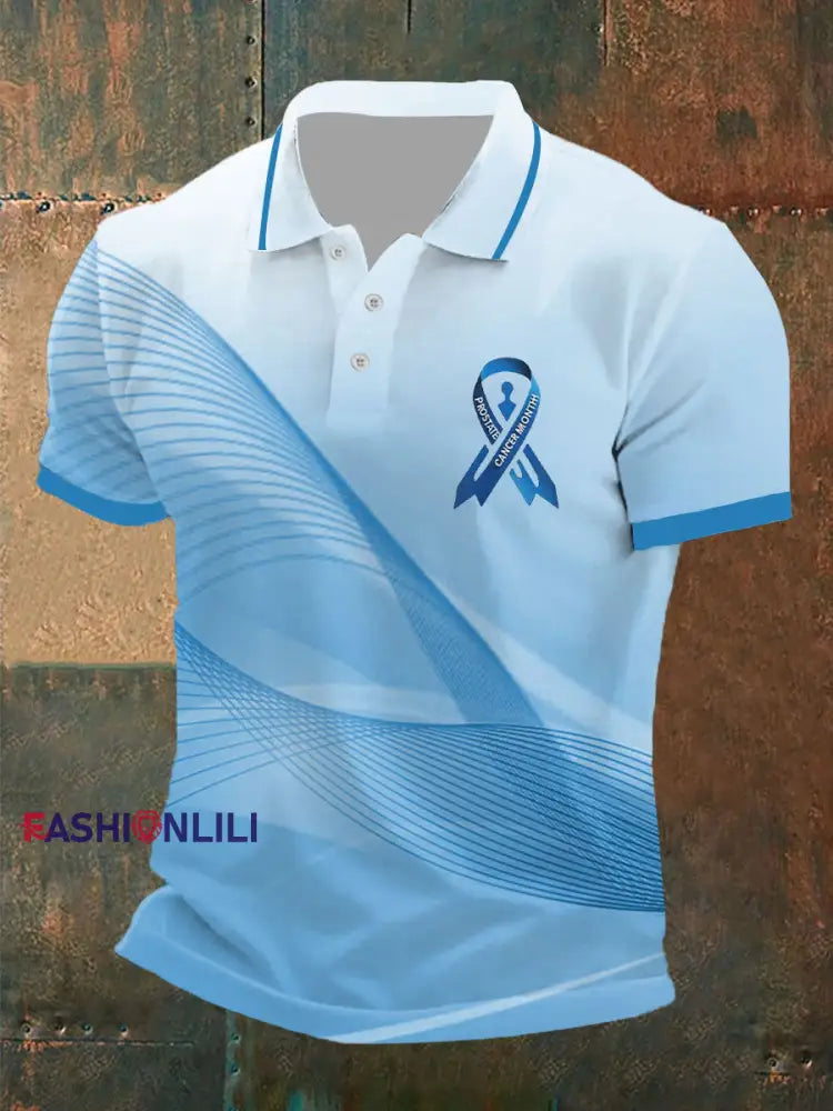 Men’s Prostate Cancer Awareness Print Casual Top Picture 2 / S