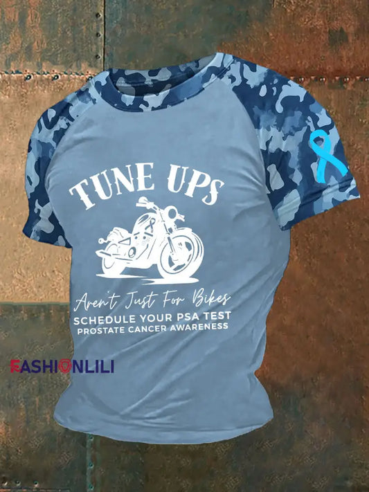 Men’s Prostate Cancer Awareness Print T Shirt Light Blue / S