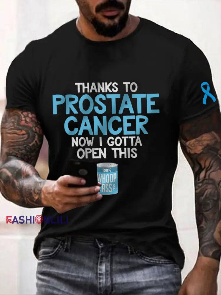 Men’s Prostate Cancer Awareness T Shirt Black / S