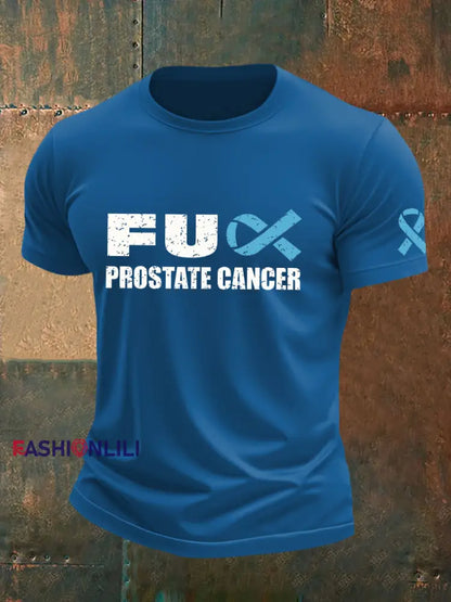 Men’s Prostate Cancer Awareness T Shirt Blue / S