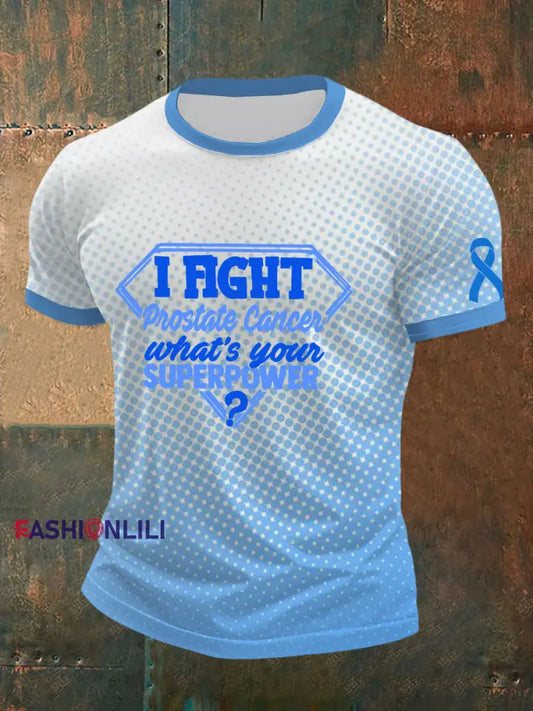 Men’s Prostate Cancer Awareness T Shirt Light Blue / S