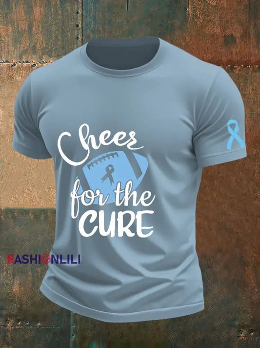 Men’s Prostate Cancer Awareness T Shirt Sky Blue / S