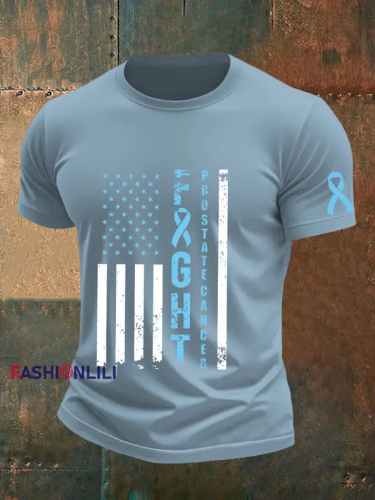 Men’s Prostate Cancer Awareness T Shirt Sky Blue / S