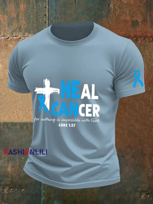 Men’s Prostate Cancer Awareness T Shirt Sky Blue / S