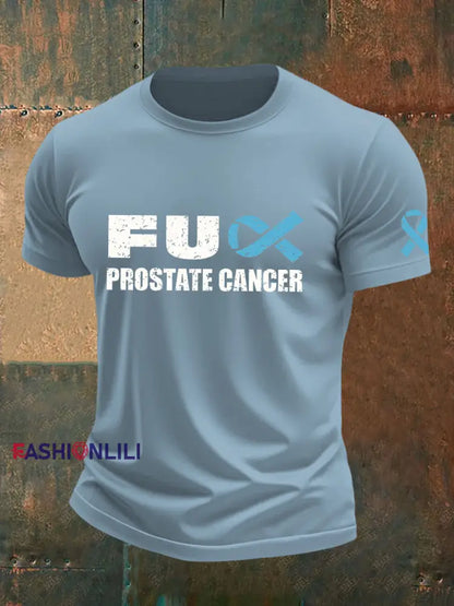 Men’s Prostate Cancer Awareness T Shirt Sky Blue / S