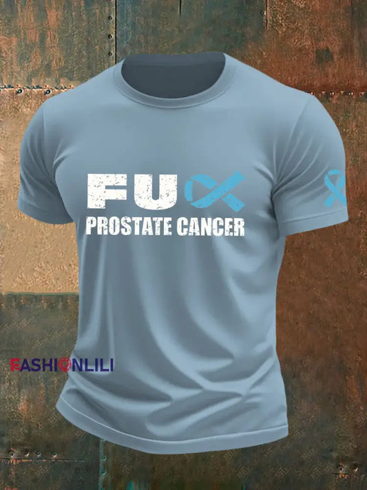 Men’s Prostate Cancer Awareness T Shirt Sky Blue / S