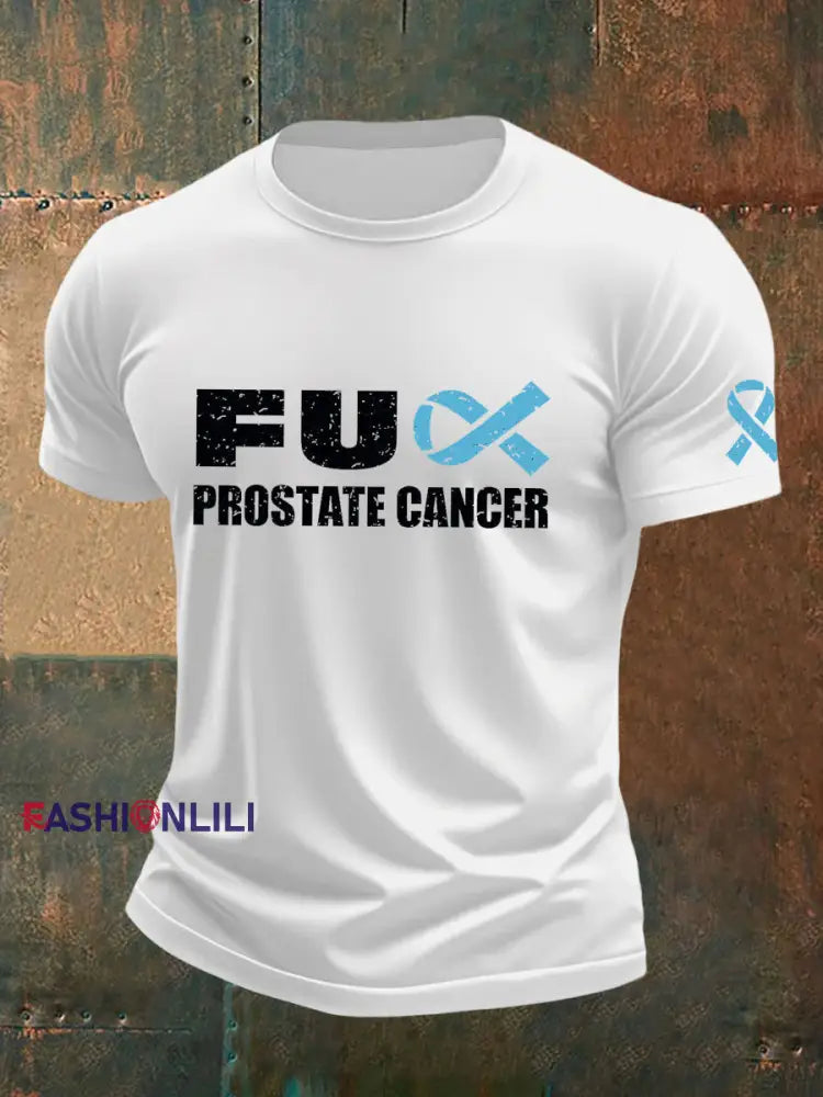 Men’s Prostate Cancer Awareness T Shirt White / S