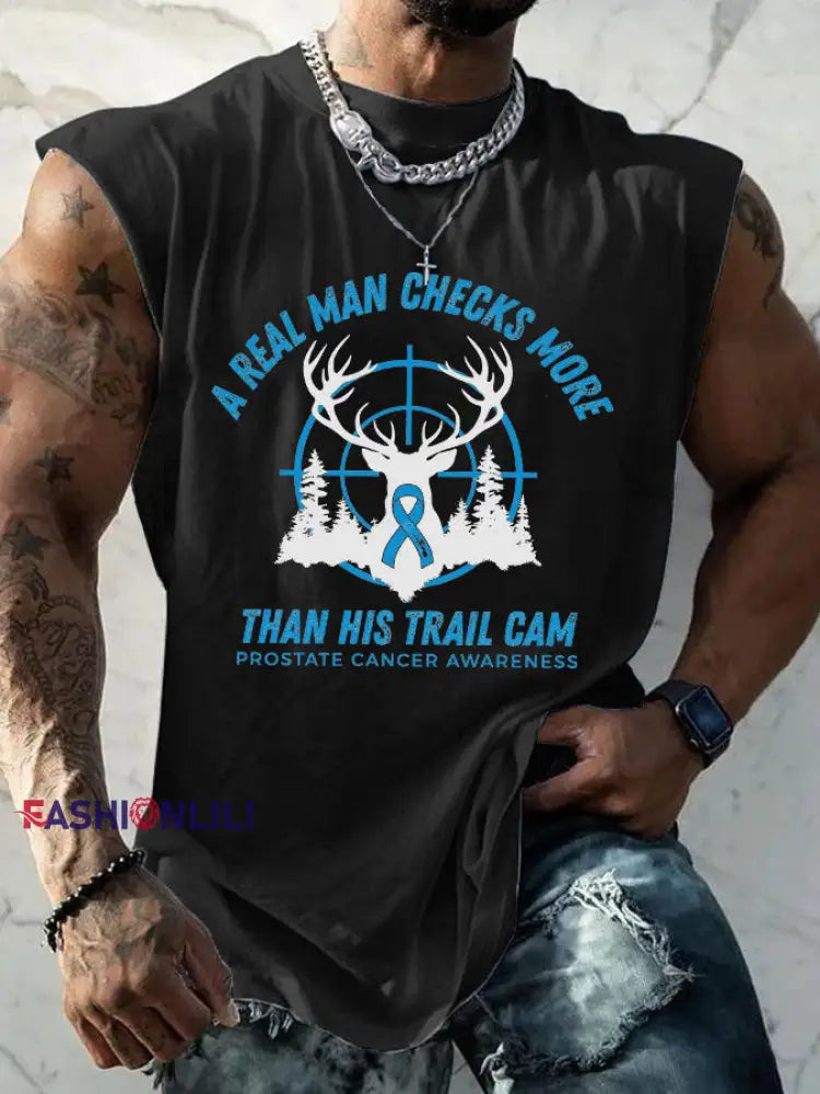 Men’s Prostate Cancer Awareness Vest Black / S