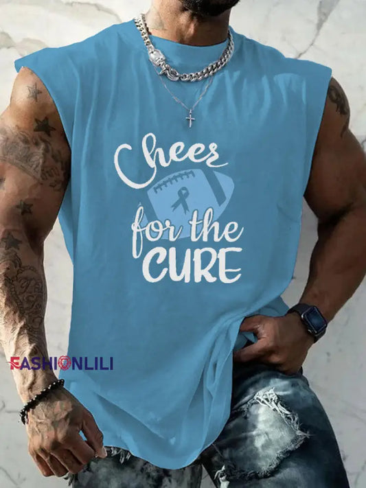 Men’s Prostate Cancer Awareness Vest Light Blue / S