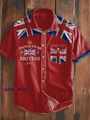 Men’s Proud To Be British Printed Shirt Red / S
