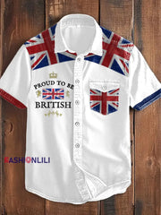 Men’s Proud To Be British Printed Shirt White / S