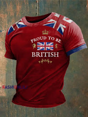 Men’s Proud To Be British Printed T-shirt Red / S