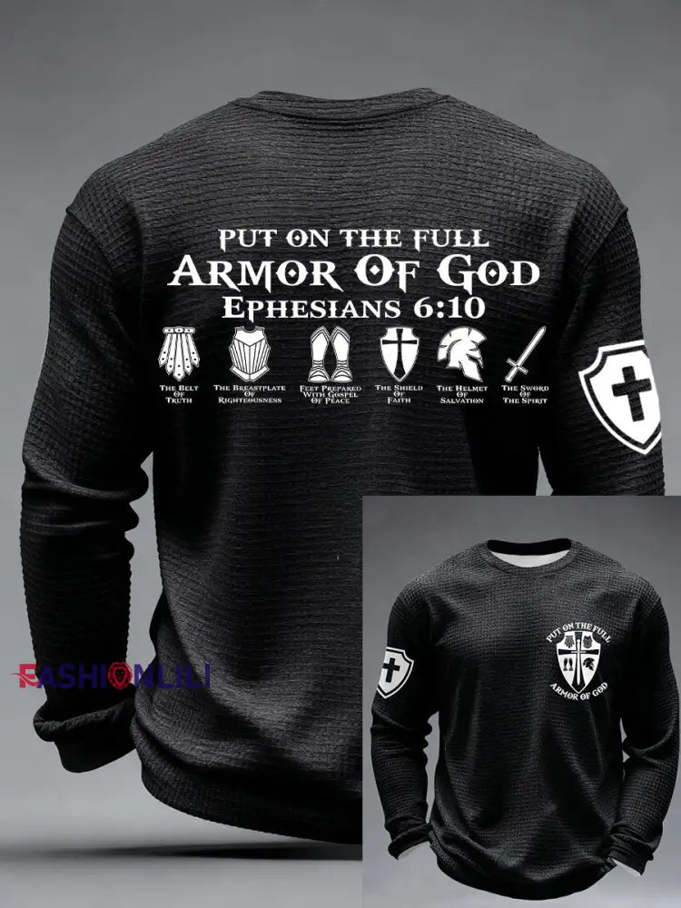 Men’s ’Put on the Full Armor of God’ T-shirts Black / S