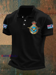 Men’s RAF Print Casual Top Black / S