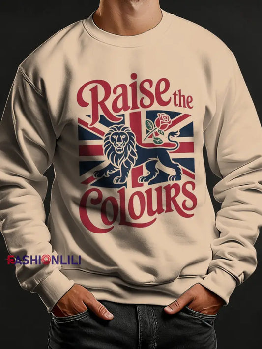 Men’s Raise The Colours Print Crew Neck Sweatshirt As picture / S