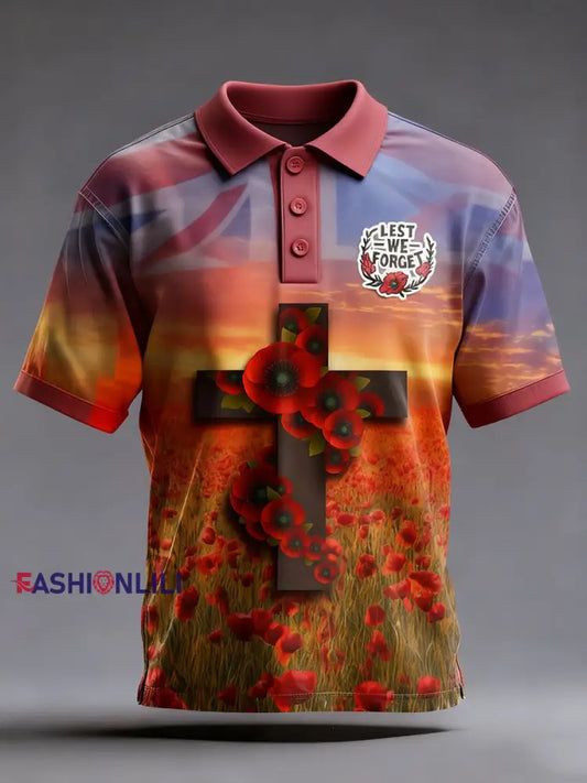 Men’s Remembrance Day Lest We Forge Shirt As picture / S