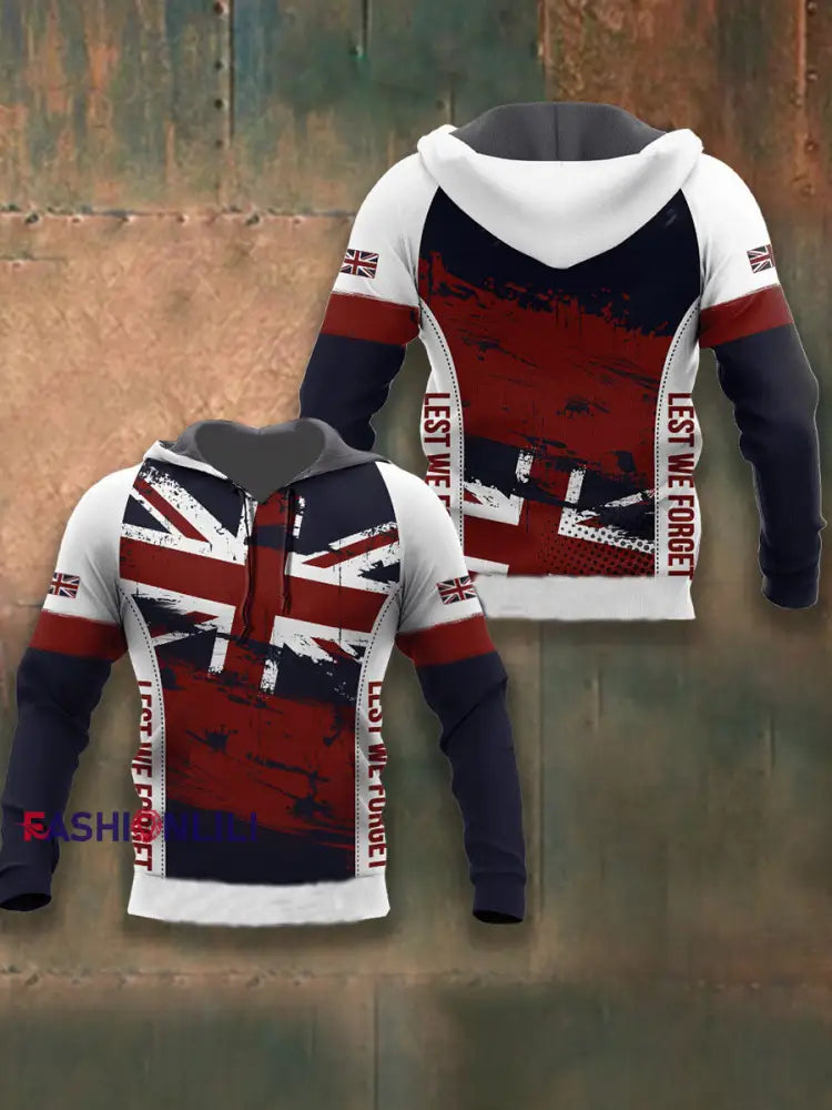 Men’s Remembrance Day Lest We Forget Hoodie As picture / S