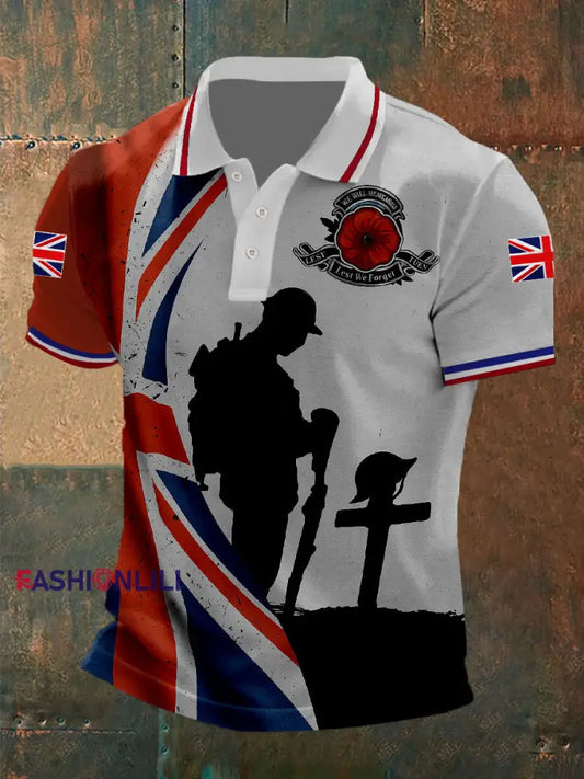Men’s Remembrance Day Lest We Forget Shirt As picture / S