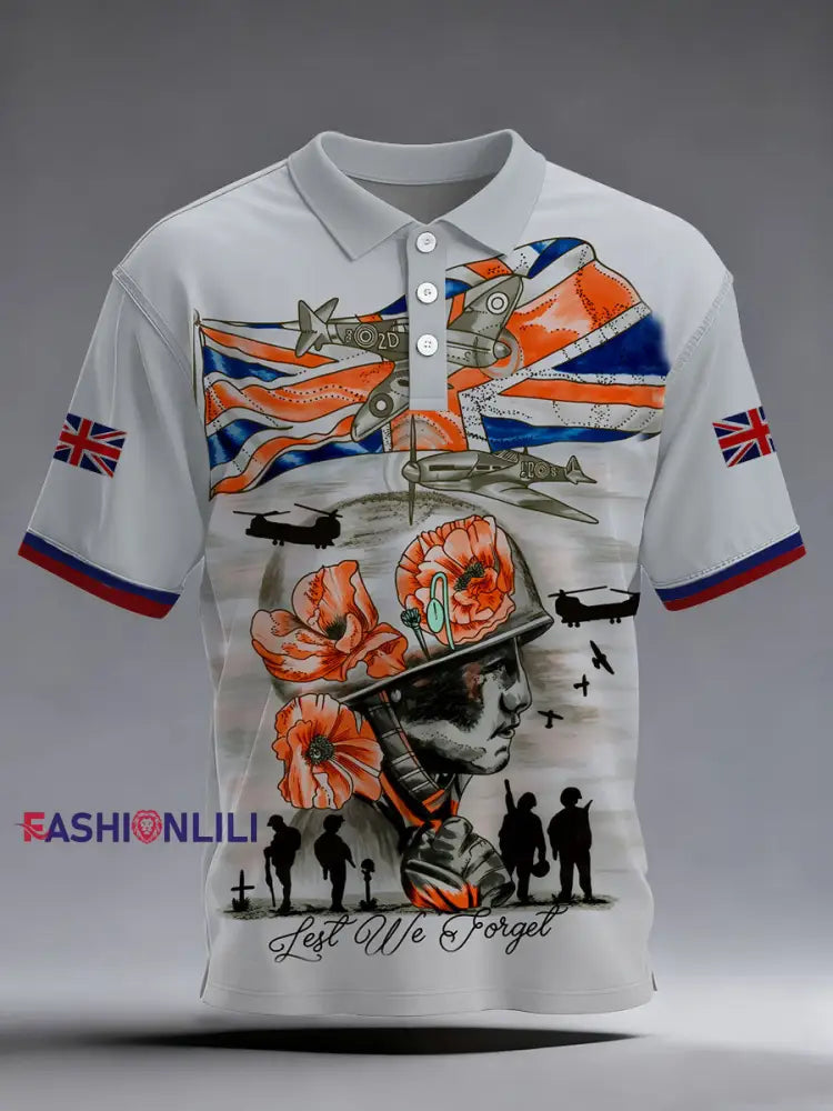 Men’s Remembrance Day Lest We Forget Shirt As picture / S