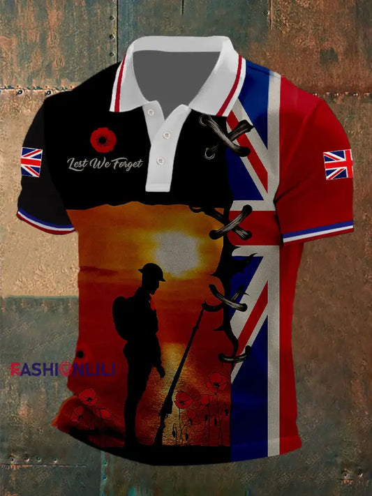 Men’s Remembrance Day Lest We Forget Shirt As picture / S