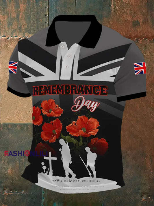 Men’s Remembrance Day Lest We Forget Shirt As picture / S