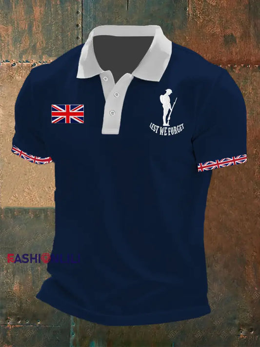 Men’s Remembrance Day Lest We Forget Shirt Navy Blue / S