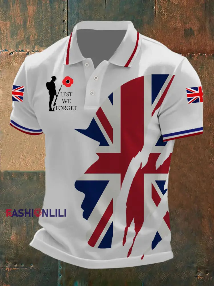 Men’s Remembrance Day Lest We Forget Shirt White / S